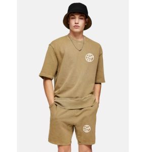 Conjunto de 2 Piezas de Moda Urbana 2026, Camiseta y Pantalones Cortos con Estampado Gráfico, Talla Grande para Hombre, Logotipo Personalizado - Product Image 5