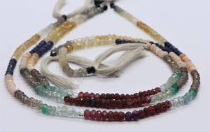 Cuentas redondas semifacétadas de mezcla natural de 4 mm, cuentas de piedras semipreciosas de 13 pulgadas, cuentas redondas de colores mixtos para la fabricación de joyería. - Product Image 6