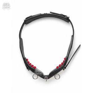 Ensemble de harnais de conduite pour chevaux Diplomat en cuir 100% premium, noir et marron, avec accessoires en acier inoxydable, prix bas - Product Image 3