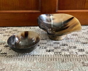 Juego de cuencos para servir de cuerno Natural ecológico de alta calidad, utensilios de cocina de postre caseros hechos a mano altamente pulidos, cartón empaquetado - Product Image 1