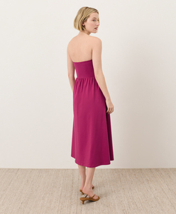 Robe décontractée pour femmes, design tendance, coupe ample, style estival, robe sans bretelles, robe élégante sans bretelles, robe mi-longue sans bretelles - Product Image 4