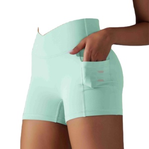 Shorts Deportivos para Mujer, de Secado Rápido, Transpirables, Impermeables, 100% Algodón, Cintura Elástica, para Gimnasio, Fitness, Yoga y Entrenamiento - Product Image 1