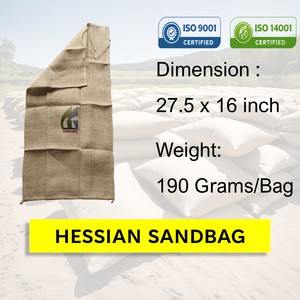 Sacos de arena de yute biodegradables al 100% de 27.4 x 16 pulgadas y 190 g, fabricados por el mayorista Goodman Global Bangladesh. - Product Image 2
