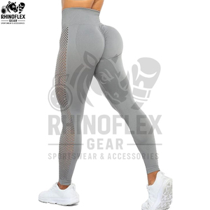 ชุดโยคะออกกำลังกายสำหรับผู้หญิง สั่งทำโลโก้ได้ กางเกงเลกกิ้งกีฬา กางเกงรัดรูปไร้ตะเข็บ - Product Image 5