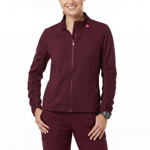 Chaqueta Médica Deportiva al por Mayor con Logotipo Personalizado, Cremallera Completa, Mangas Fruncidas, Uniforme de Enfermería, Chaquetas Quirúrgicas de Alto Rendimiento para Hospital - Product Image 1