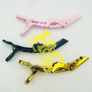 Pinces à cheveux professionnelles en plastique, type crocodile, à forte tenue, durables, design à double charnière, grandes pinces personnalisées - Product Image 5