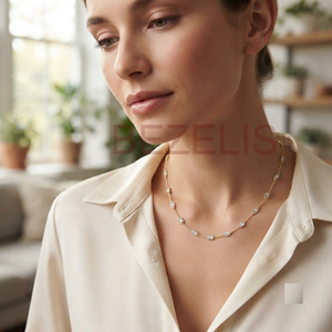 Collier tennis en diamant de laboratoire, or, couleur E, pureté VS1, édition anniversaire, collier à maillons en diamant - Product Image 5