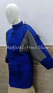 Armadura Medieval de Malla con Gambeson, Chaqueta Larga de Manga Larga con Acolchado de Algodón, para Disfraces de Reenactamiento - Product Image 3