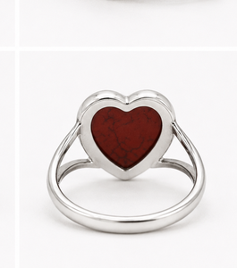 Top Quality Natural Red Jasper Gemstone <b>Rings</b> for Women Girls Fashion <b>Silver</b> Plated <b>Adjustable</b> Finger Crystal <b>Rings</b> Wholesale - Product Image 2