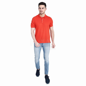 T-shirts polo à manches courtes en coton à séchage rapide pour hommes OEM 2024 vente en gros de vêtements de sport avec logo personnalisé Options de marque de fitness solide vierge - Product Image 3
