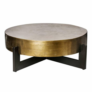 Factory Direct Round <b>White</b> Marble <b>Coffee</b> <b>Table</b> with Antique Brass Steel Pedestal Base Center <b>Table</b> for Living Room & Hotel Use - Product Image 5