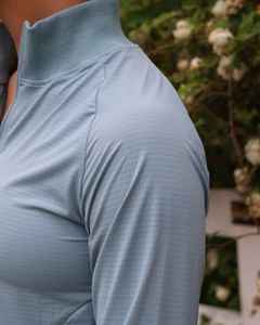 Chemise d'équitation pour femmes en tissu extensible, légère, respirante, à manches courtes, vêtements d'équitation, chemises/hauts d'équitation - Product Image 3
