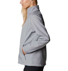 <b>Women's</b> Soft Shell <b>Jacket</b> Full Sleeve Stand Collar Zipper Closure Windproof Autumn Wear Regular Length Solid Color <b>Womens</b> <b>Jacket</b> - Product Image 3