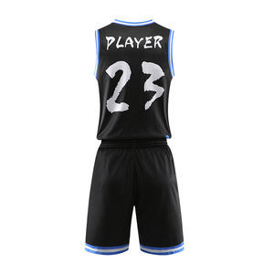 Vêtements de sport en gros, ensembles d'uniformes de basketball personnalisés avec impression par transfert thermique, maille respirante en polyester, maillots pour adultes - Product Image 2
