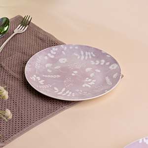 Ensemble d'assiettes en porcelaine exquise Dahlia, résistant au micro-ondes et au four, vaisselle en matériau ABS, compatible lave-vaisselle, emballé en boîte - Product Image 1