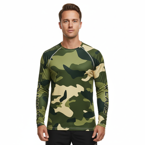 T-shirt à manches longues camouflage personnalisé pour homme, séchage rapide, respirant, jersey de pêche, vêtements de sport de plein air, camouflage athlétique - Product Image 1