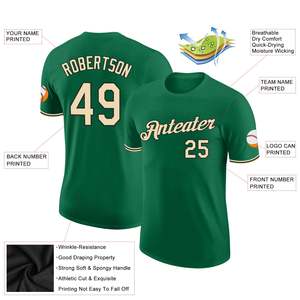 Nueva Colección de Camisetas de Béisbol Personalizadas con Nombre de Equipo y Número de Jugador, Secado Rápido, Poliéster de Alto Rendimiento, Proveedor de Fábrica OEM ODM - Product Image 2