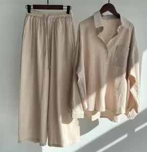 High Waist Shirt and Above Knee Pants <b>Set</b> Women's Plus Size Loose Fit Casual Co-Ord - Product Image 3