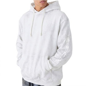 <b>Men</b> Customized Boxy <b>Pullover</b> Hoodies 100% Cotton French Terry Blank Plain <b>Men</b> Screen Print With Drop Shoulder <b>Pullover</b> Hoodies - Product Image 2
