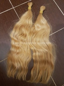 [Rubio hermoso] Color de tendencia nueva trama doble 100% cabello humano Remy virgen suelto trama de piel de onda profunda Color personalizable - Product Image 5