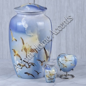 Sophisticated Aluminum Cremation Urn With Unique Artistic Design <b>Memorial</b> Keepsake by Axiom Home Accents - Product Image 2