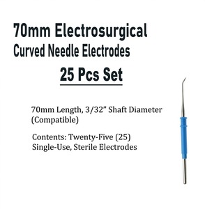 Agujas de Electrocauterización Quirúrgica ESU, Electrodos de Aguja Curva, 25 Unidades, de un Solo Uso, Estériles, 70 mm de Longitud - Product Image 4