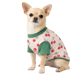 T-shirt de protection solaire pour chien, imprimé cerises, léger, anti-UV, été, doux, extensible et respirant - Product Image 3