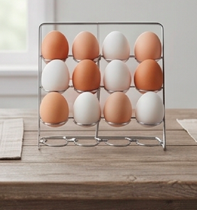Three Tier Metal Egg <b>Rack</b> Stainless Steel Standing Storage Holder Rust Resistant For Kitchen Minimalist Design Storage - Product Image 5