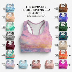 Soutien-gorge de sport à maintien moyen, design tie-dye personnalisé, dos nageur, respirant, pour yoga, gym, fitness, entraînement, confort et maintien - Product Image 1