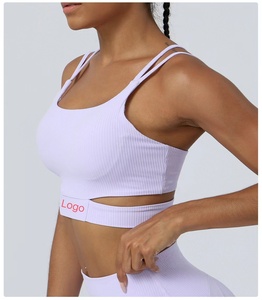Sujetadores deportivos de alta calidad para mujer, con cremallera frontal, para yoga, gimnasio, correr, push-up, de spandex/poliéster, soporte medio. - Product Image 5