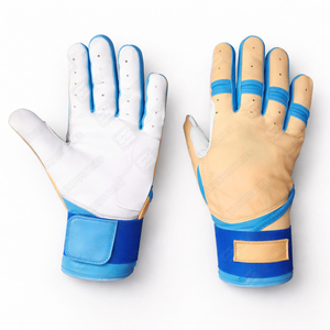 ถุงมือเบสบอลหนังแท้แบบกำหนดเอง OEM ออกแบบเอง แห้งเร็ว โลโก้สั่งทำได้ สายรัดข้อมือปรับได้ สำหรับคนถนัดขวา - Product Image 1