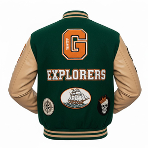Wholesale Custom Long Sleeve Baseball Wool Varsity Jacket For <b>Boys</b> High Quality Wool Body Letterman Varsity Jackets - Product Image 2