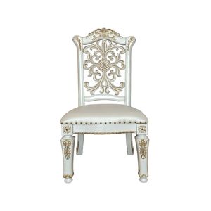 Set di 2 Sedie Vendome con Finitura Perla Anticata e Pelle Sintetica per Arredamento Sala da Pranzo - Product Image 5