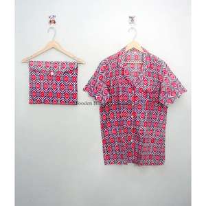 Conjunto de Pijama de Algodón 100% para Mujer, Elegante, Floral, Corto, con Bolsillos, Transpirable, de Secado Rápido, el Mejor Regalo de Navidad - Product Image 2