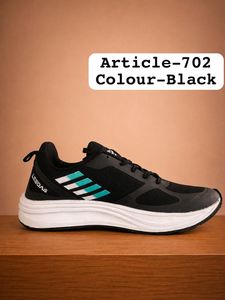 Zapatillas Deportivas Leedas Negras Artículo 702, Cómodas para Deportes en Interiores - Product Image 4