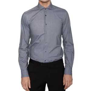 Chemise habillée décontractée pour homme en mélange polyester/coton, anti-boulochage, anti-rétrécissement, infroissable, collection Printemps, service OEM disponible - Product Image 1