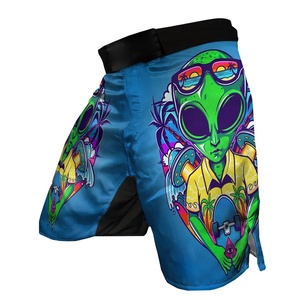 Ropa Deportiva al por Mayor con MOQ Bajo, Pantalones Cortos de Kickboxing y BJJ Elásticos, Transpirables y Ligeros, con Estampado Gráfico Único para MMA - Product Image 1