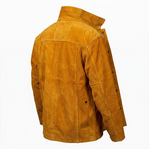 Premium Quality Heavy Duty Cowhide Split Leather Welded Fire Resistant Welders <b>Jacket</b> 500C-1000C Heat Resistance Personal - Product Image 2