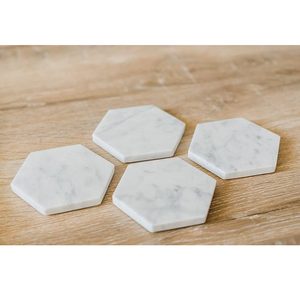 Premium <b>Marble</b> <b>Coasters</b> for Drink Protection Hexagon Shape Custom Natural <b>Marble</b> Style <b>Coasters</b> for Drinks - Product Image 1