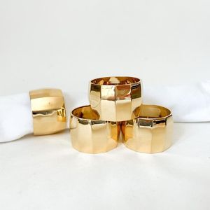 High Quality Minimalist Customizable Aluminum Eco-Friendly Napkin <b>Rings</b> Elegant Tabletop Decor Party Use - Product Image 1