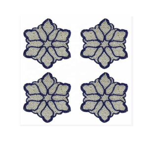 Premium Handcrafted Beaded Coaster <b>Set</b> Elegant Home And <b>Kitchen</b> Table <b>Accessories</b> - Product Image 3