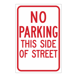 Panneau de signalisation routière extérieur résistant aux intempéries « Brady - Interdiction de stationnement ce côté de la rue » - Product Image 2