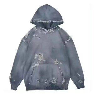 Hoodies pour hommes à capuche, coupe classique, design unique, très vendus, effet usé, 100% coton, hiver, décontracté, respirant, écologique - Product Image 1