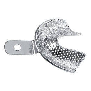 Premium Quality Manual Dental Impression Tray with Ergonomic Grip German Stainless Steel Reusable Autoclavable Perforation - Product Image 5