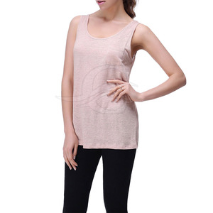 Latest Design Breathable Casual Women Tank Top Made in Best Cotton/Polyester Customized Front Logo - Product Image 2