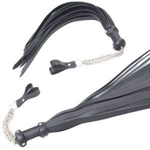 แส้หนังแท้พร้อมสายยาวและฐานด้ามจับเสริมความแข็งแรง - Product Image 5
