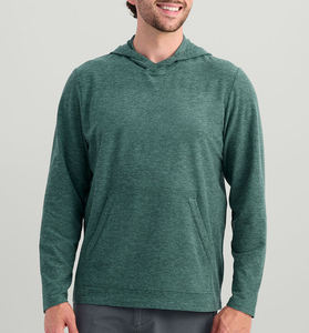 Sweat à capuche de pêche à séchage rapide, léger, anti-humidité, manches longues, polyester, logo personnalisé, pour hommes - Product Image 6