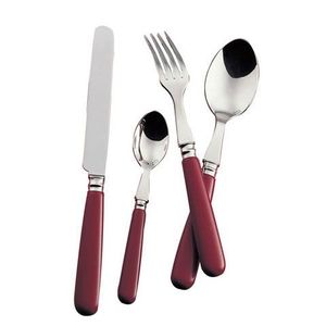 Juego de Cubiertos Azules de Acero Inoxidable con Mango Rojo, Aptos para Lavavajillas, para Uso en Campamentos - Product Image 3
