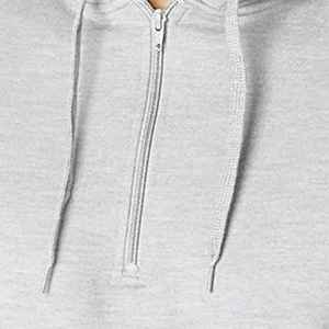 Customized Quarter Zip <b>Pullover</b> Zipper <b>Men's</b> Plain Soft Comfy Fluffy Fleece Oversized Sleeves Hoodie - Product Image 2