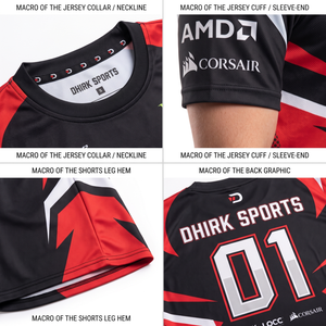 เสื้อเจอร์ซีย์อีสปอร์ตแขนสั้นผู้ชายแบบแห้งเร็ว ผลิตจากโพลีเอสเตอร์ 100% พิมพ์ลายโลโก้ตามสั่ง ชุดทีมแบบกลับด้านได้ ชุดกีฬา โรงงานรับผลิตแบบ OEM - Product Image 4